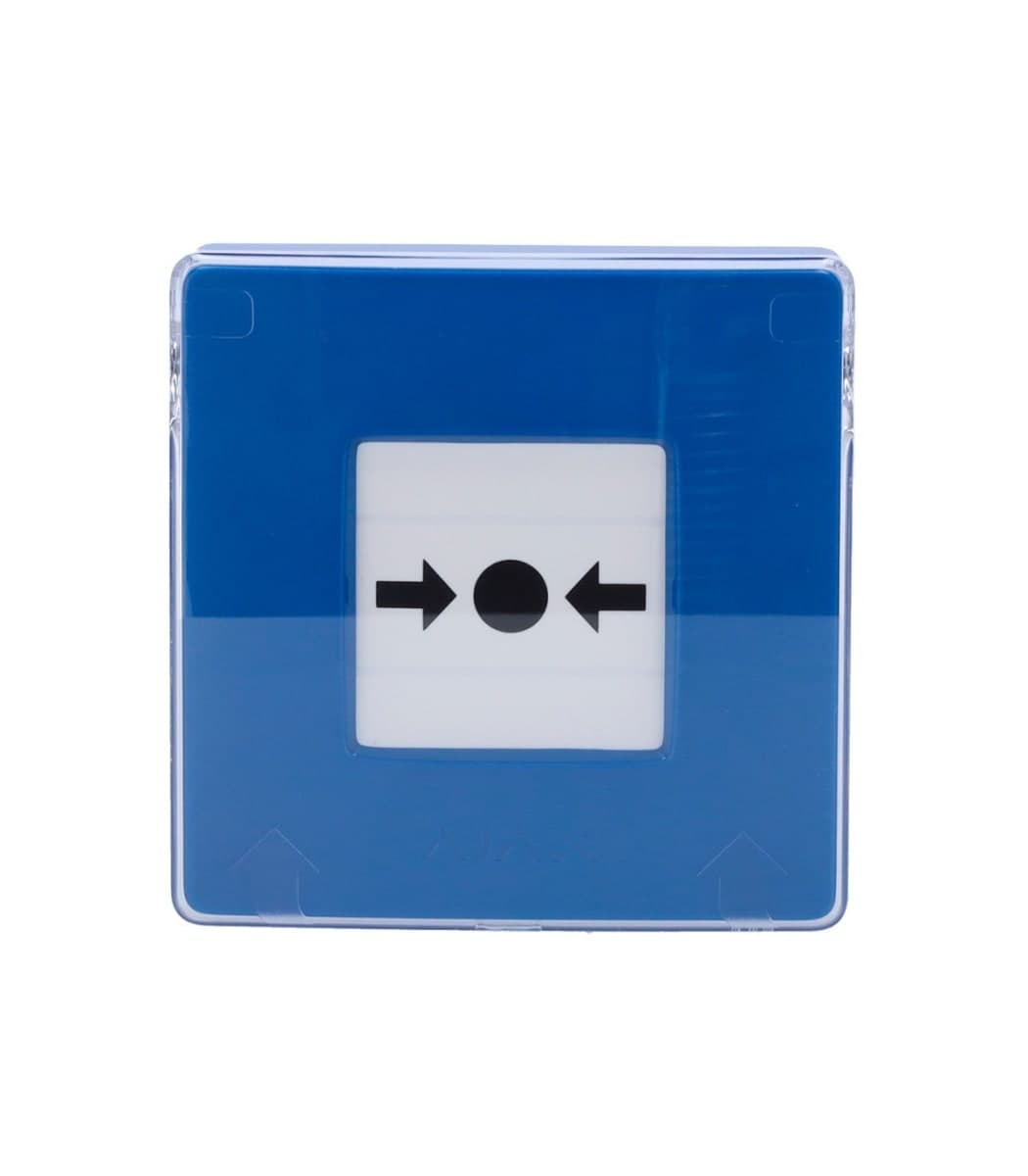 Bouton d'alarme incendie Bleu
