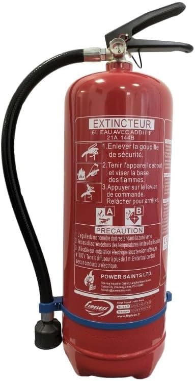 EXTINCTEUR 6 LITRES EAU PULVERISEE + ADDITIF 2