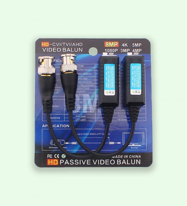 Video balun vidéo passif HD 8 MP 2