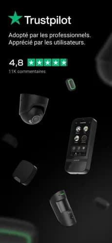 Kit alarme sans fil Ajax hub2 detecteur camera 5